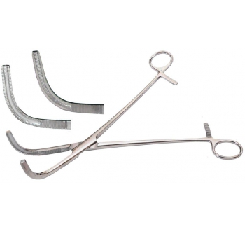 3атискач по Хіні-Валлентайн, для гiстероектомiї, зігнутий, 210 мм Bio Tules Impex BTS-24-273